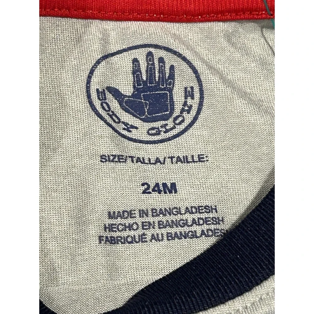 Body Glove‎ Infant Boys Shirt Size 24 Months Gray Navy Logo